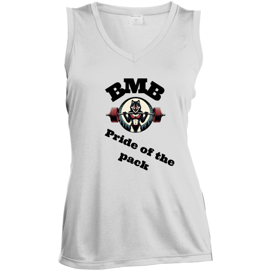 BMB Ladies' Sleeveless V-Neck Performance Tee