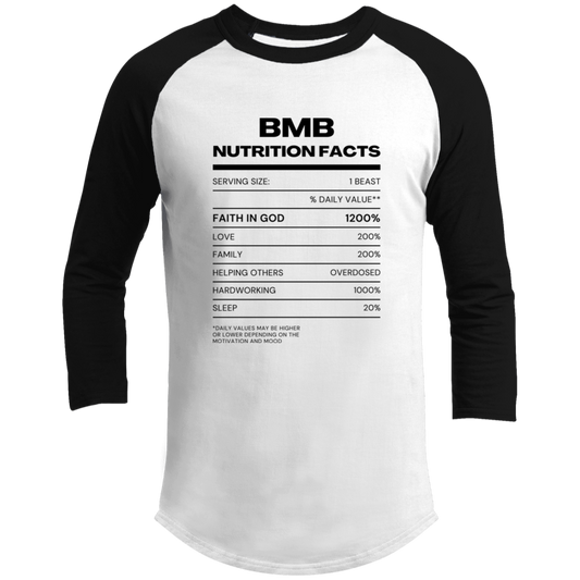 BMB Nutritional Facts color Sleeve Shirt